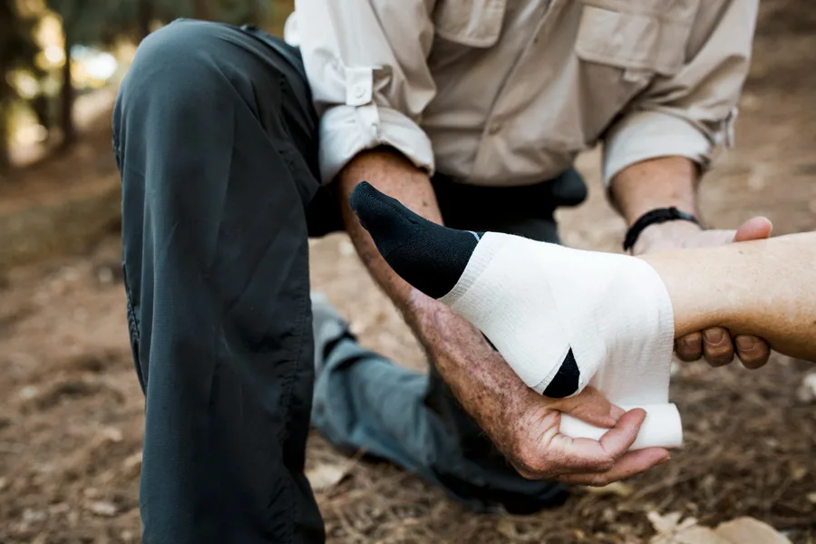Personal injury lawyer reviewing a case